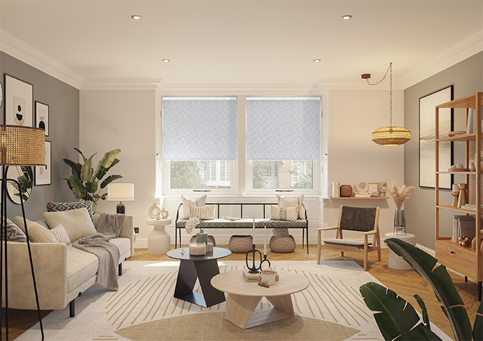 Falling Leaves, Mid Grey - Twist&Fit Roller Blind - Image 8